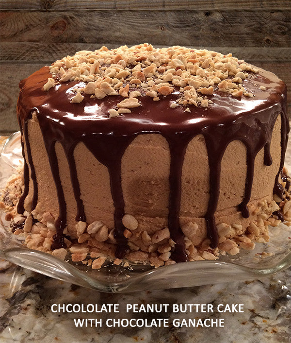Chocolate Peanut Butter Cake with Chocolate Ganache