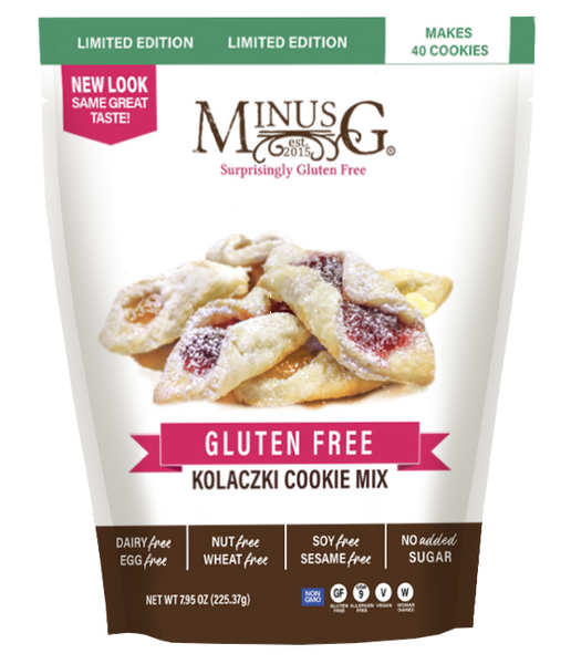 Premium gluten-free Kolaczki cookies that don't sacrifice taste. Allergy-friendly, Celiac-friendly, nut-free, dairy-free, soy-free, egg-free, wheat-free, sesame-free, and no added sugar.